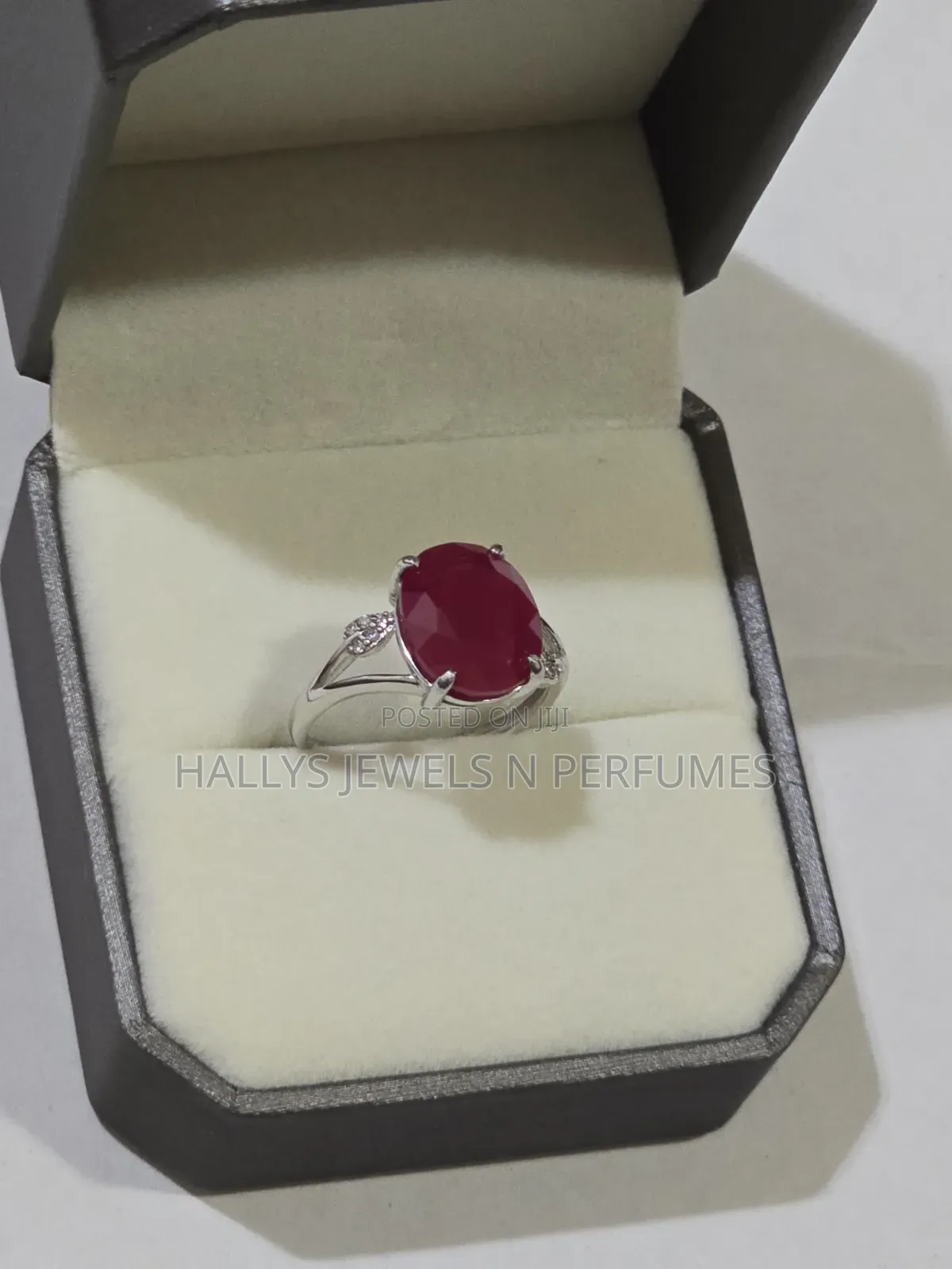 Sterling Silver Natural Ruby Ring
