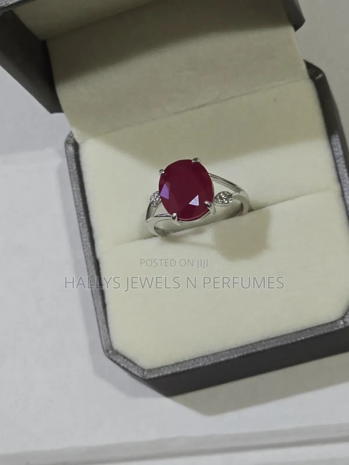 Sterling Silver Natural Ruby Ring