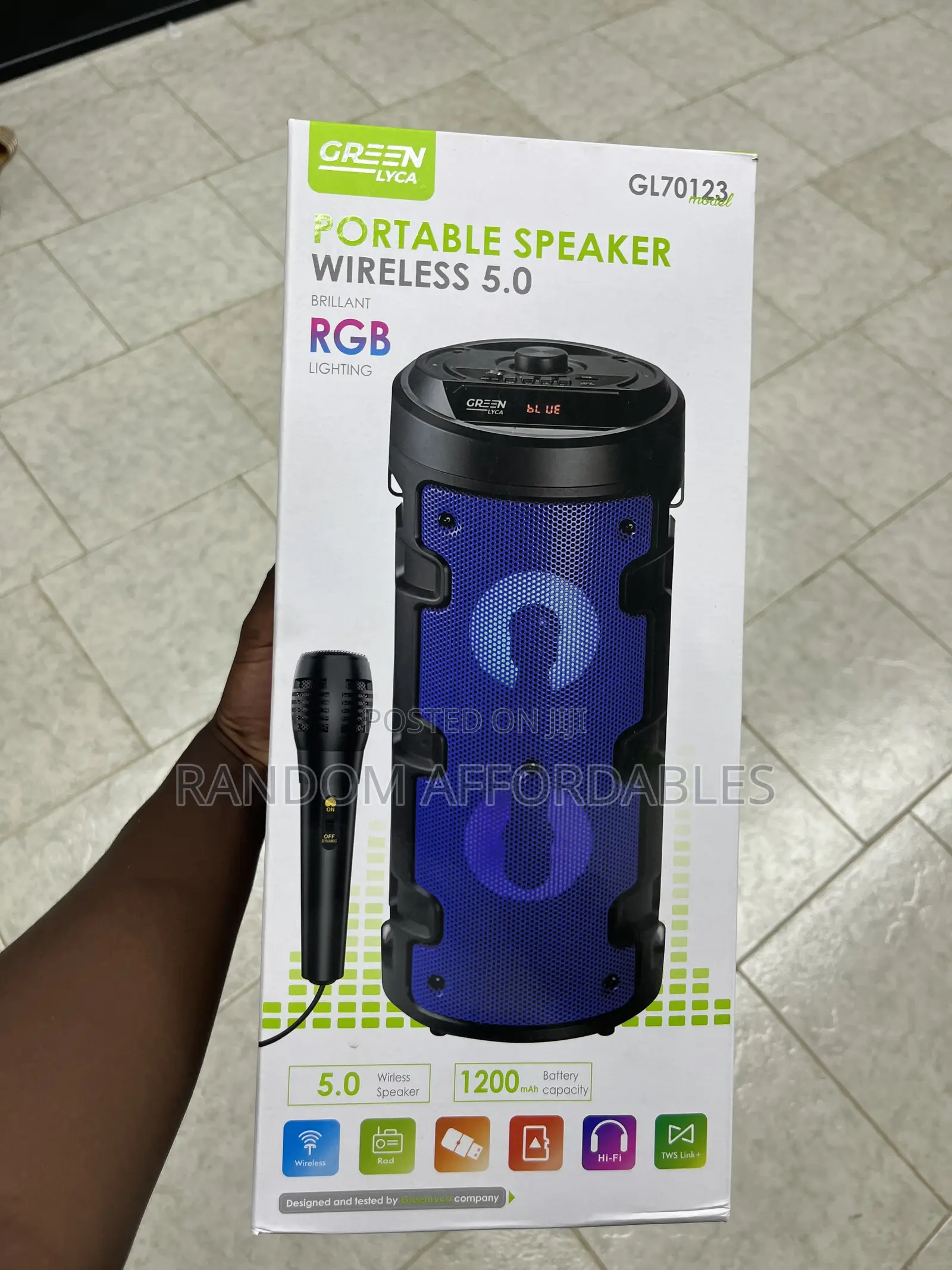 Green Lyca Portable Wireless Speaker