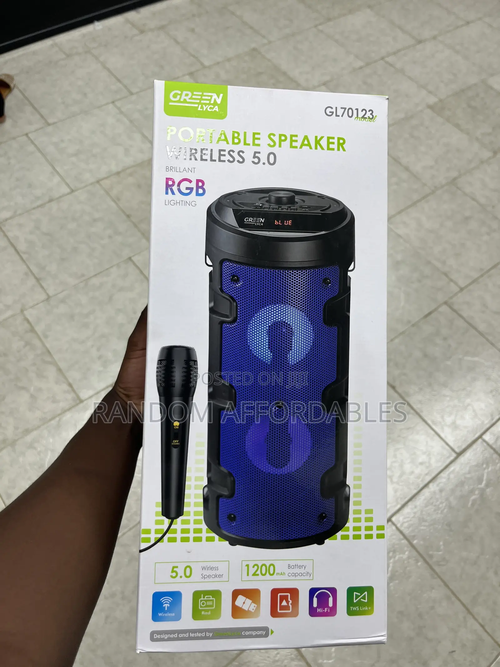 Green Lyca Portable Wireless Speaker