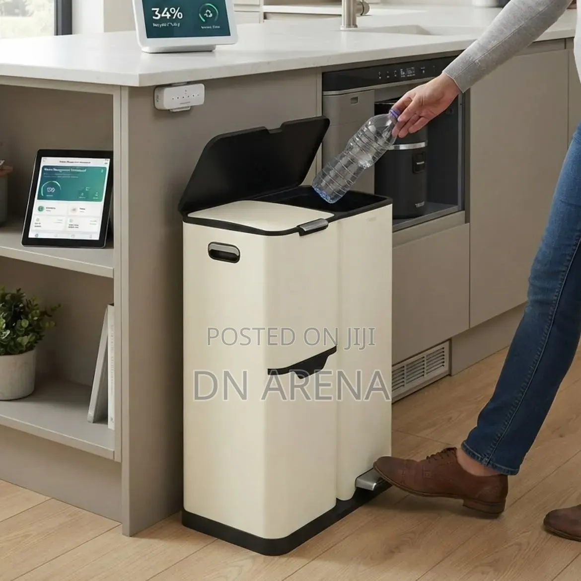 3 in 1Tower 60 Litres Pedal Bin