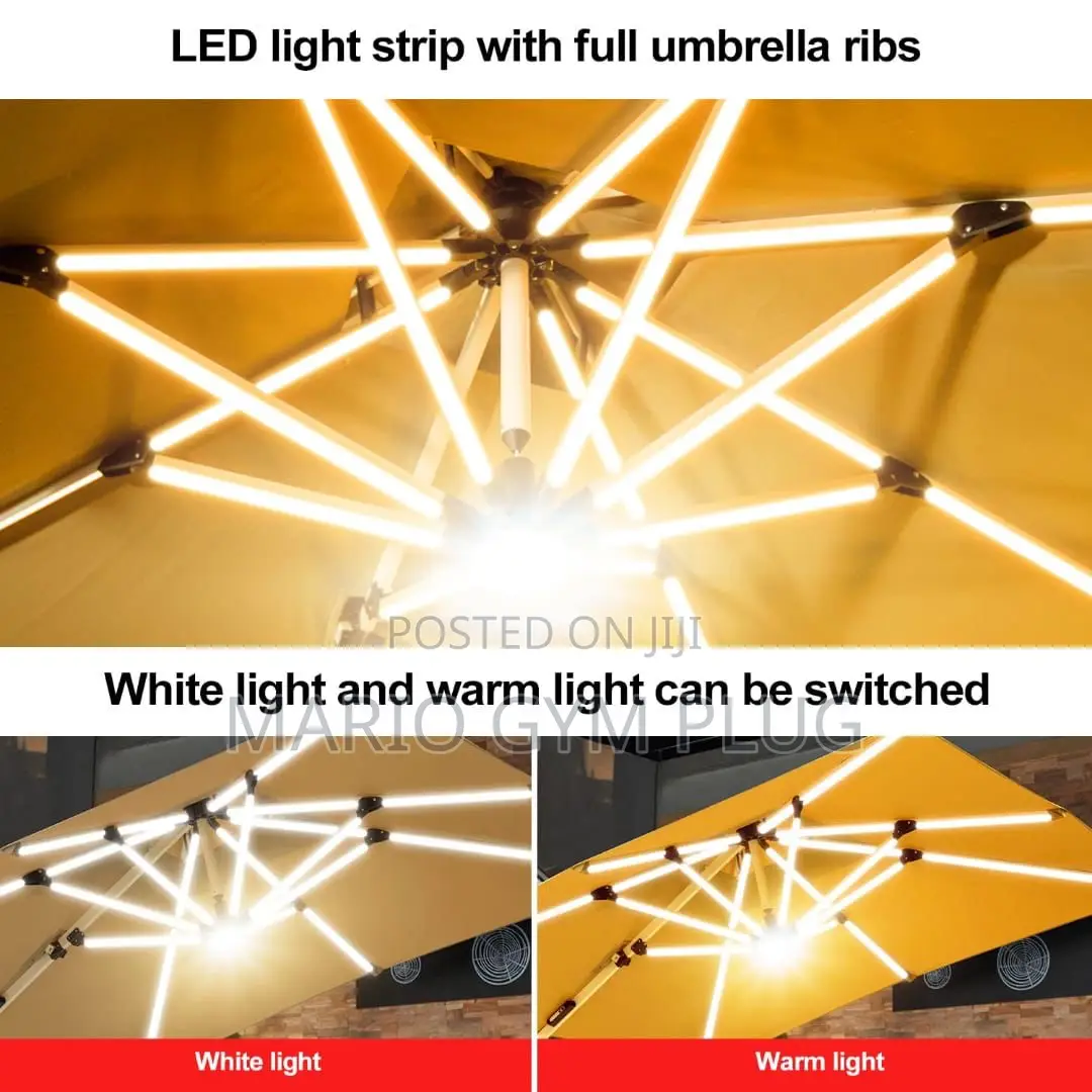 Large Size Umbrella With Solar Light