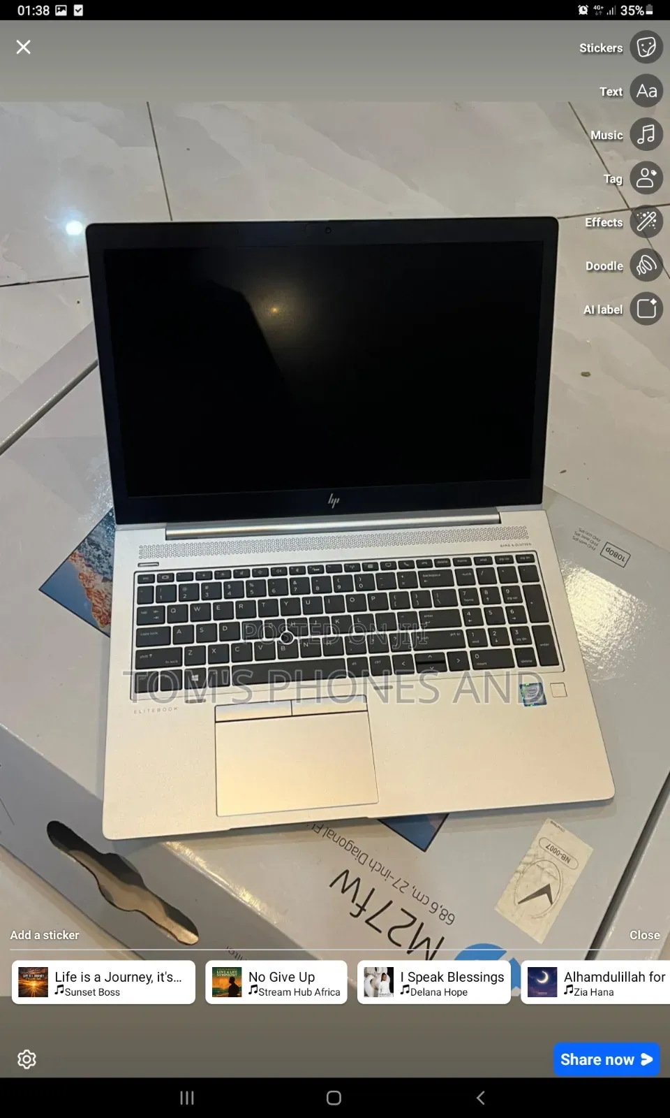 New Laptop HP EliteBook 840 G6 8GB Intel Core 7 SSD 256GB