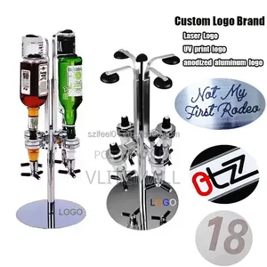Rotating 6-Bottle Bar Butler and Liquor Dispenser