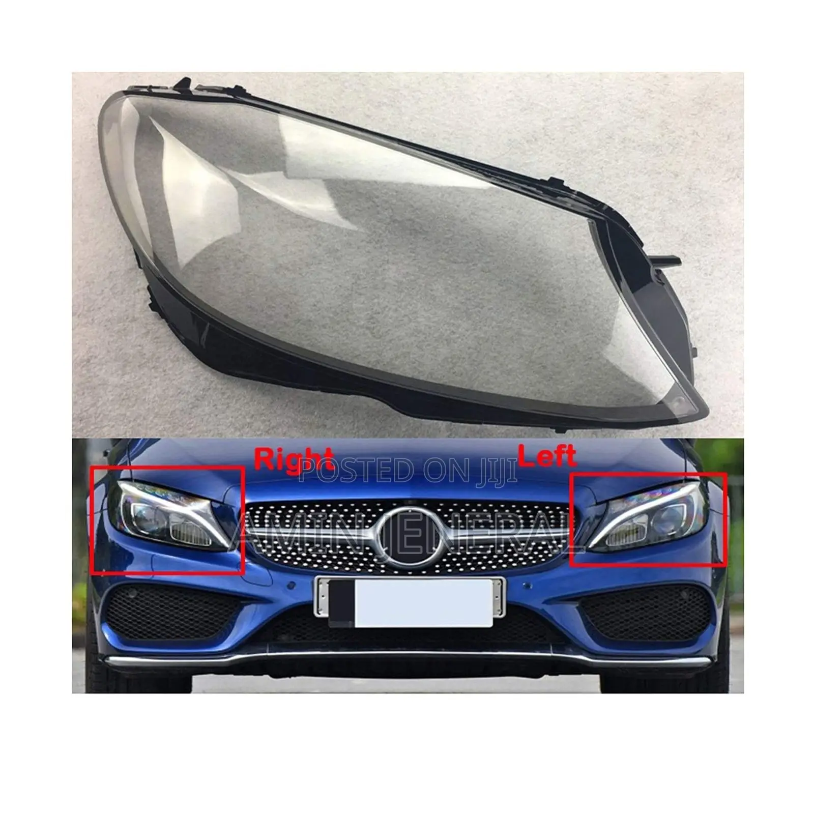 C300 Headlight Cover Glass