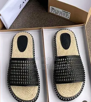Original ZARA Woven Sandals (Black)