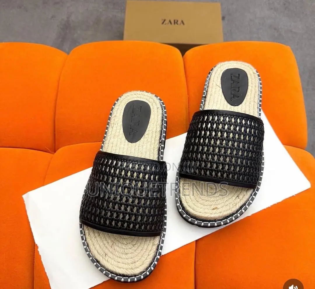 Original ZARA Woven Sandals (Black)