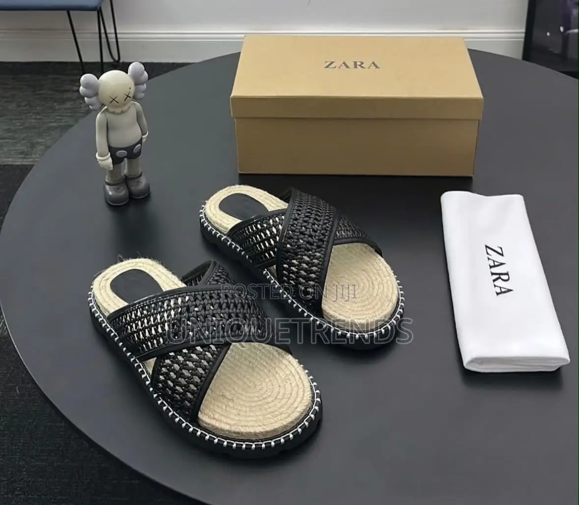 Original ZARA Cross-Strap Woven Sandals