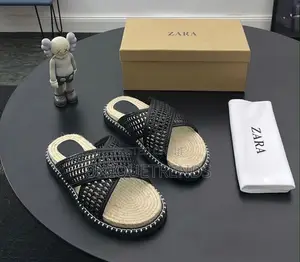 Original ZARA Cross-Strap Woven Sandals