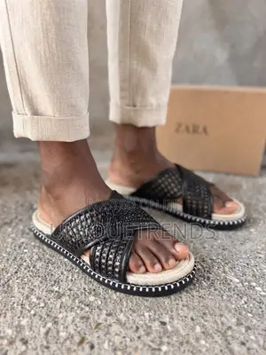 Original ZARA Cross-Strap Woven Sandals