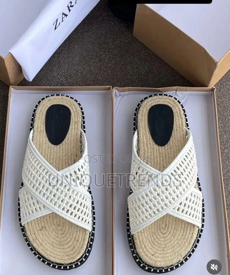 Original ZARA Cross-Strap Woven Sandals