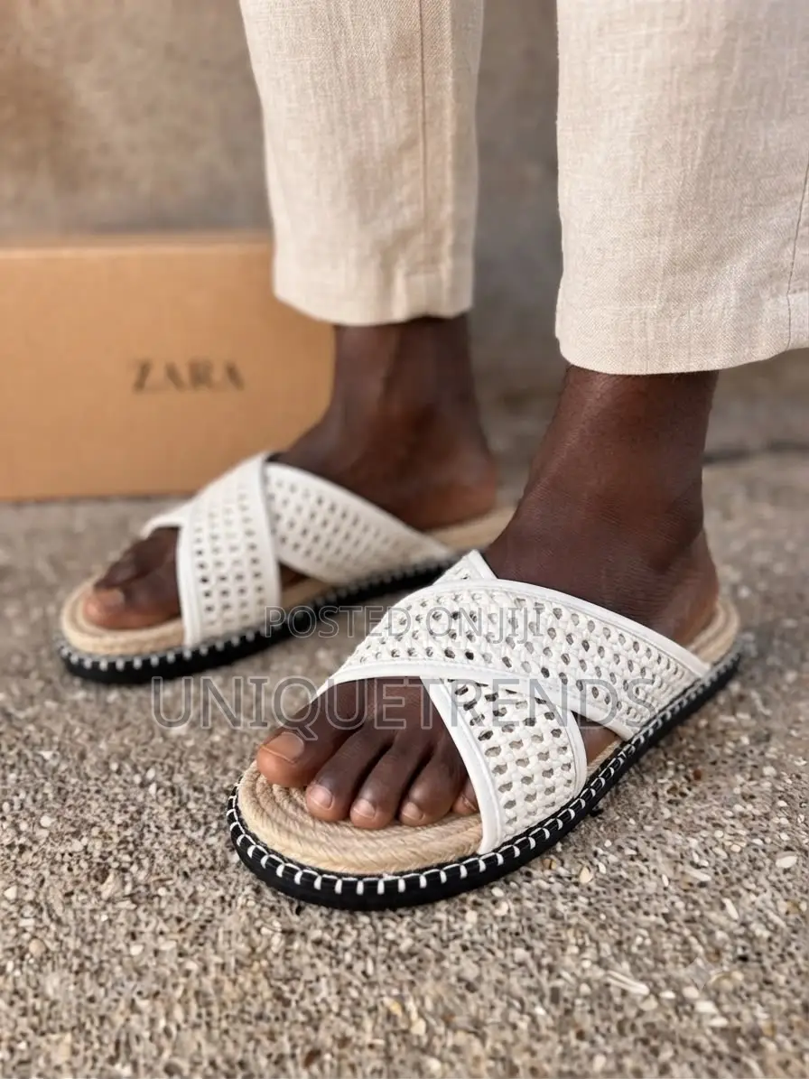 Original ZARA Cross-Strap Woven Sandals