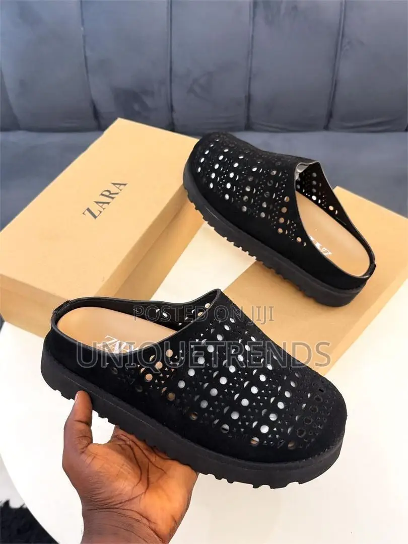 High Quality ZARA Suede Mules (Black and Brown)