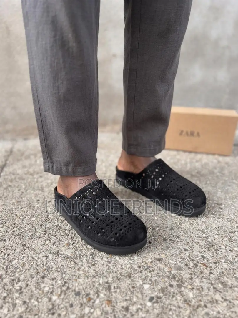 High Quality ZARA Suede Mules (Black and Brown)