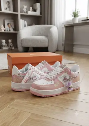 Airforce Play Pink and White Sneaker