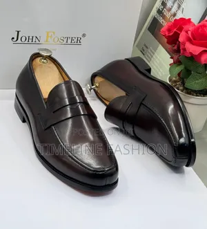 Coffee Brown John Forster Leather Easy Fix Shoes