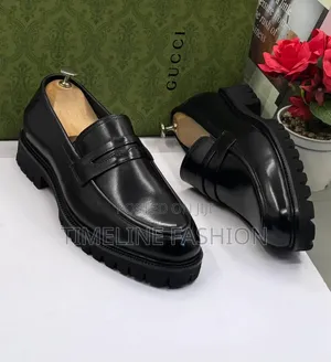 Executive Men's Durable Leather Gucci Men's Shoes 39-46 Black