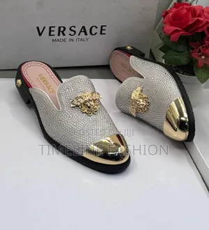 Versace Executive Men's White Half Shoes