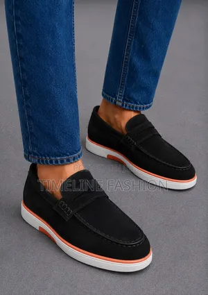 Quality Santoni Milano Men's Shoes Black and White Suede