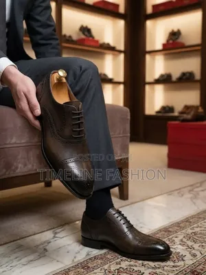 Maurizio Men's Coffee Brown Brogues Dressing Shoes 39-46