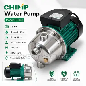 CHIMP STP60 Self-Priming Water Pump – 1.5HP Stainless Steel Body