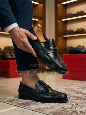 Billionaire All Black Leather Easy Fix Loafers