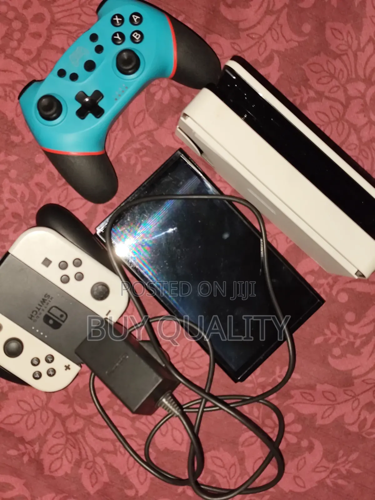 Nintendo Switch Oled With Pro Controller and Original Nintendo Charger