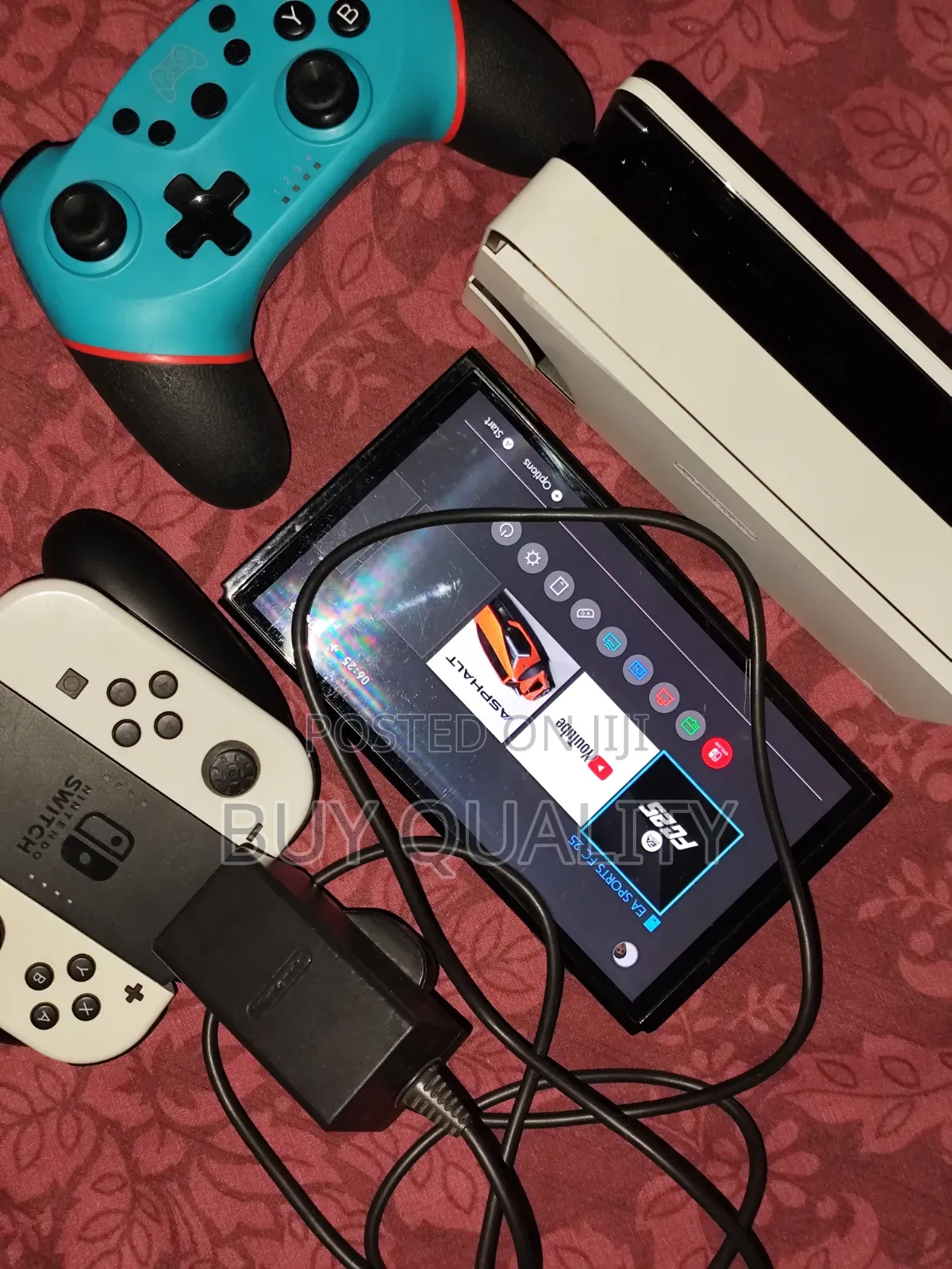 Nintendo Switch Oled With Pro Controller and Original Nintendo Charger
