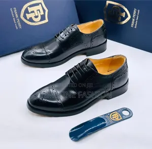 Frank Perry Black Leather Lace Up Shoes