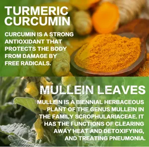 Lung Detox-Mullein Leaf,Bromelain,Quercetin,NAC,cough Lung Cleansing,