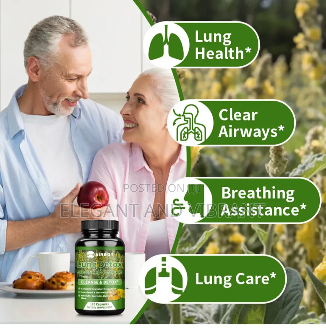 Lung Detox-Mullein Leaf,Bromelain,Quercetin,NAC,cough Lung Cleansing,
