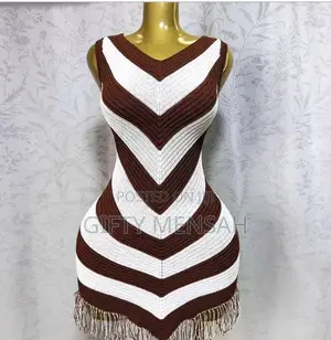 Chevron Knit Mini Dress