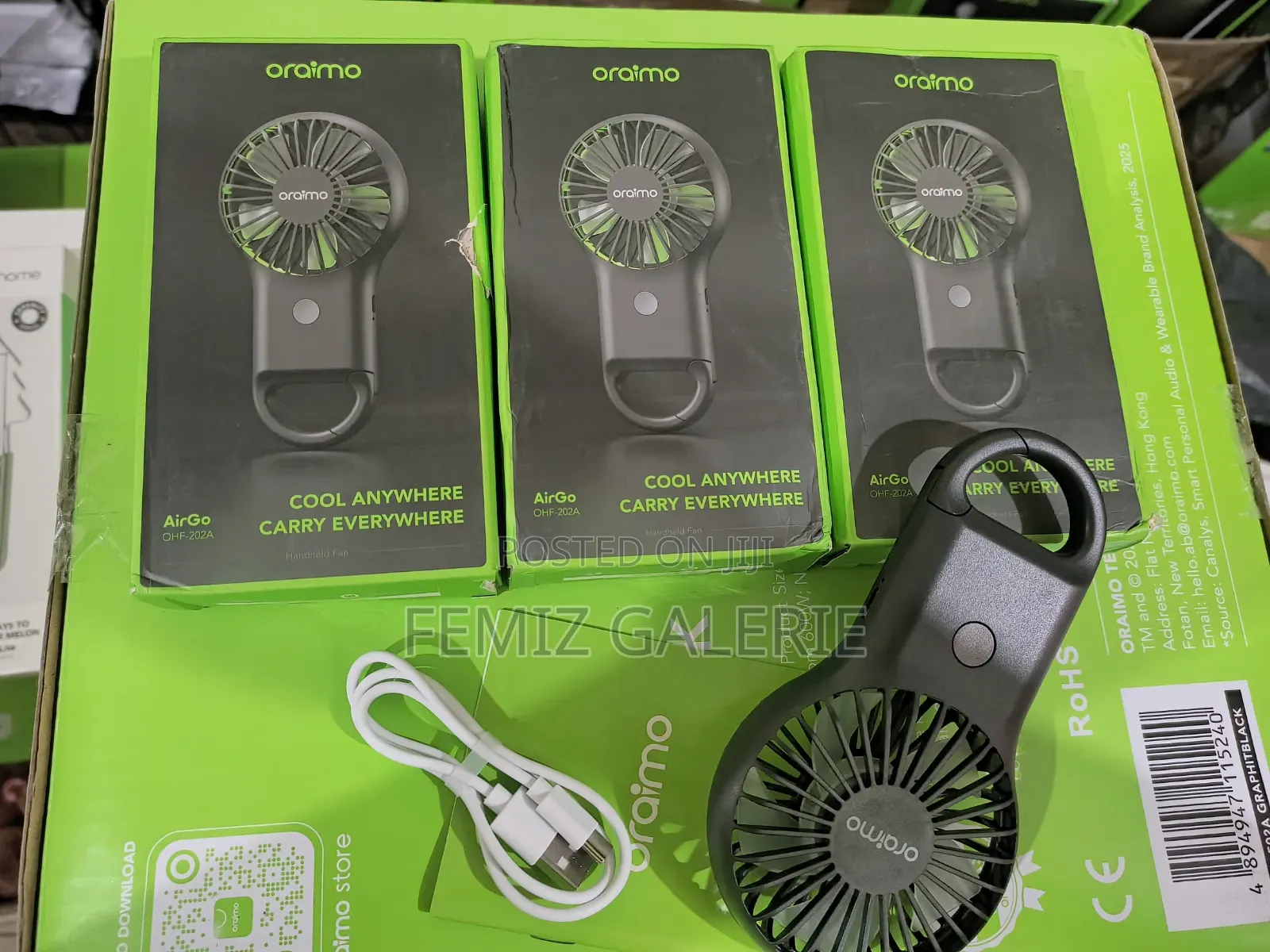 Oraimo Airgo 75g Lightweight Led Handheld Fan
