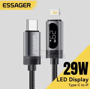Essager Digital Dispaly USB C Cable for iPhone14 13 12 11 Promax Pd29w