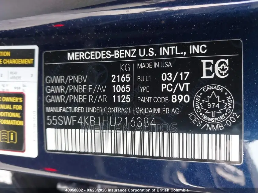 Mercedes-Benz C300 Base 4Matic Sedan AWD (2.0L 4cyl 7A) 2017 Blue