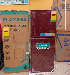 Flamino FR250TM Double Door Refrigerator 195L – Wine Red
