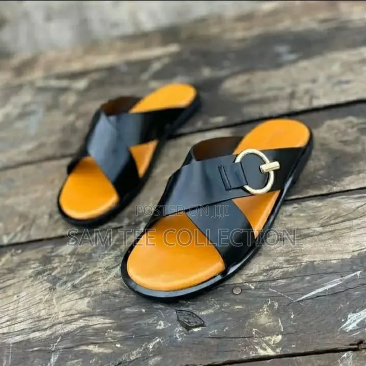 Fashion Men's Casual Cross Suede Slippers. Free Delivery to Anywhere