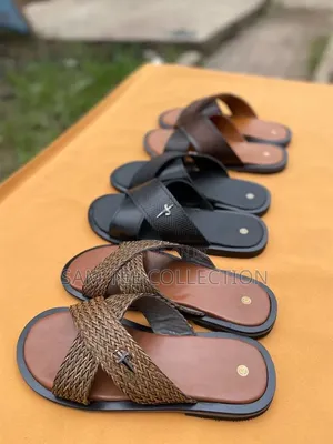 Fashion Men's Casual Cross Suede Slippers. Free Delivery to Anywhere