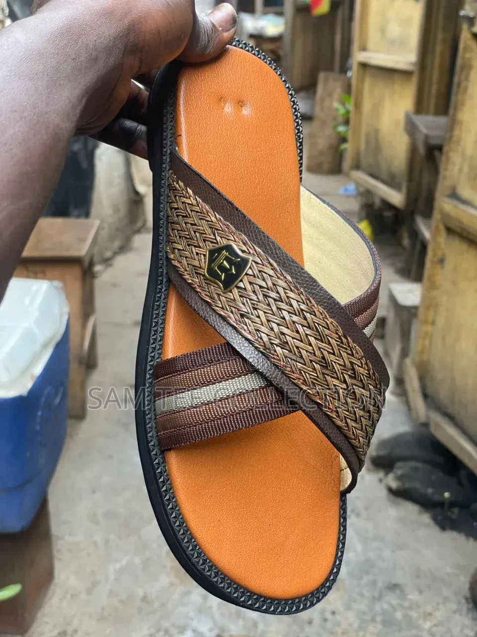 Fashion Men's Casual Cross Suede Slippers. Free Delivery to Anywhere