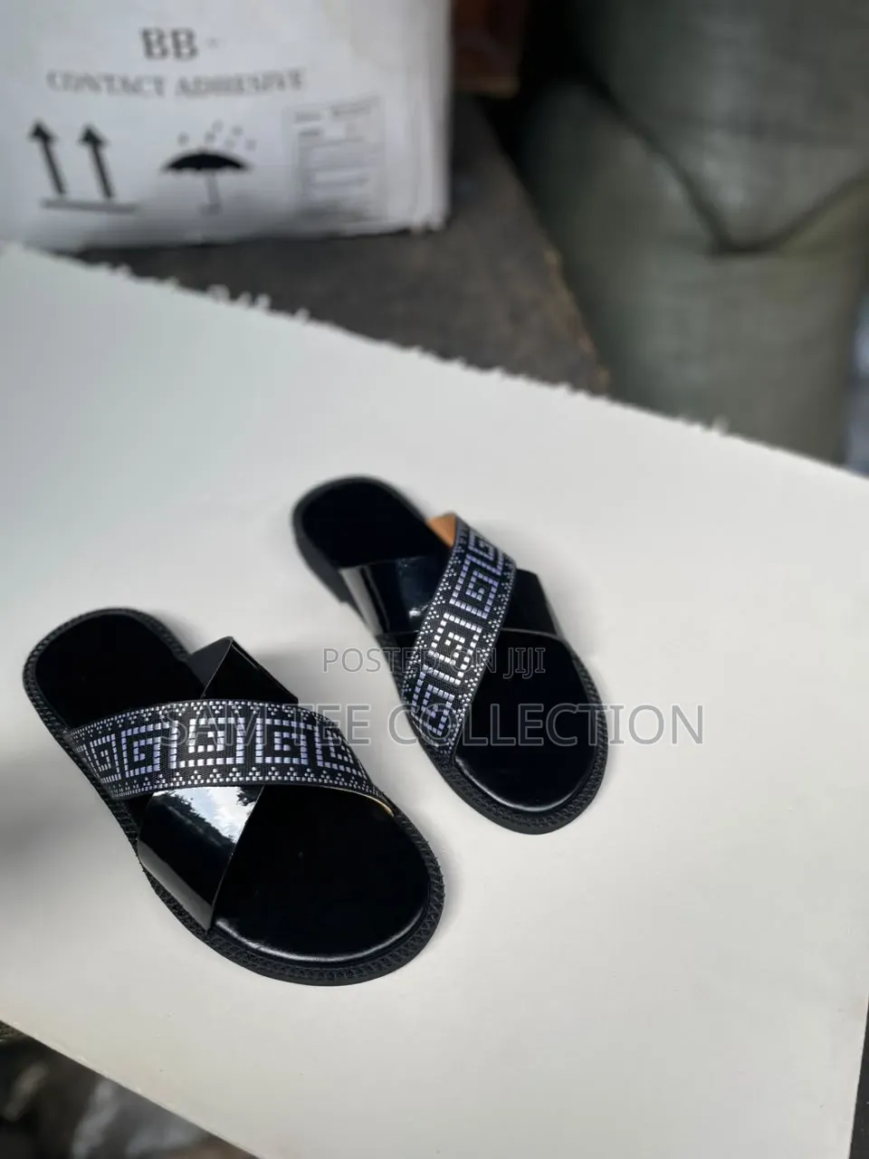 Fashion Men's Casual Cross Suede Slippers. Free Delivery to Anywhere