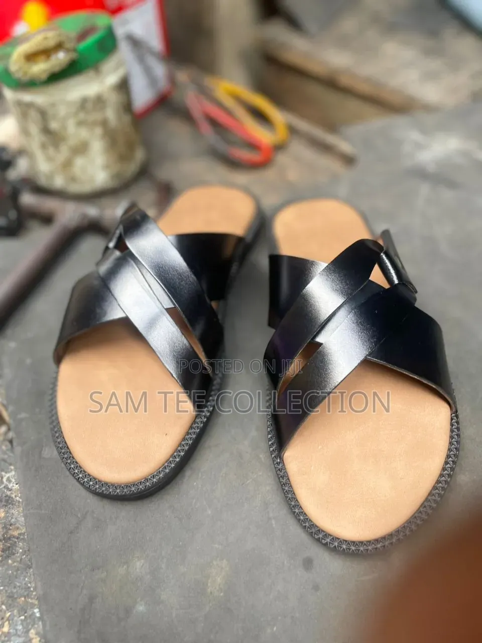 Fashion Men's Casual Cross Suede Slippers. Free Delivery to Anywhere