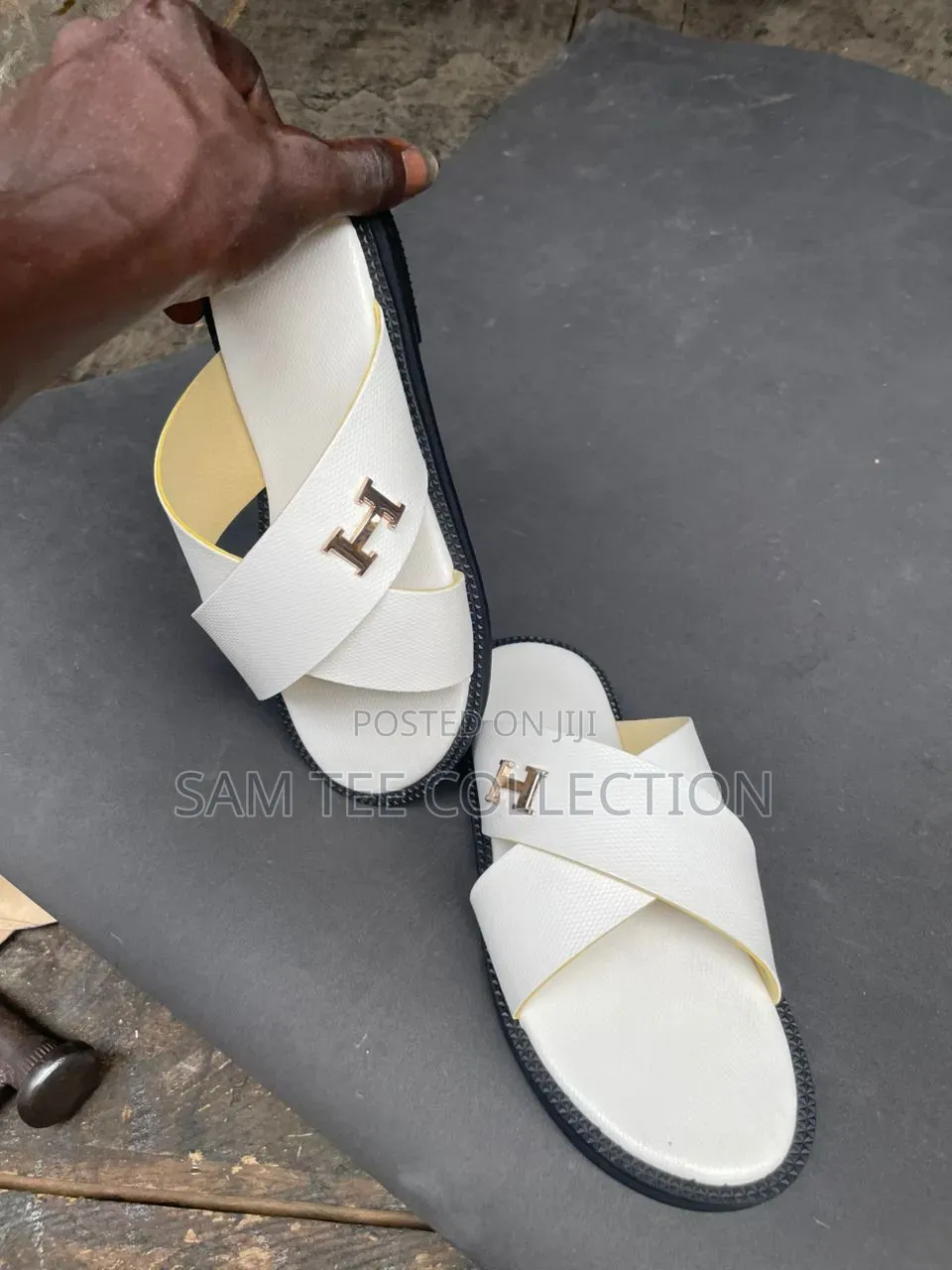 Fashion Men's Casual Cross Suede Slippers. Free Delivery to Anywhere