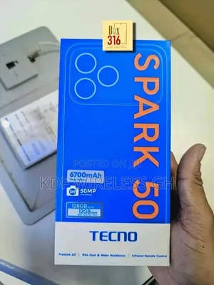 New Tecno Spark 50 128 GB Black