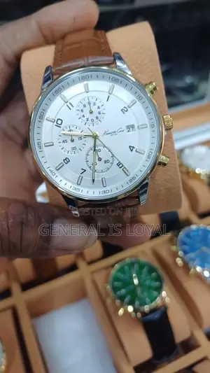 Kenneth Cole Brown Leather Men’s Stainless Watch
