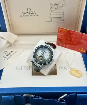 Omega Constellation Men's Watch Features a Gradient Dial Leather Strap