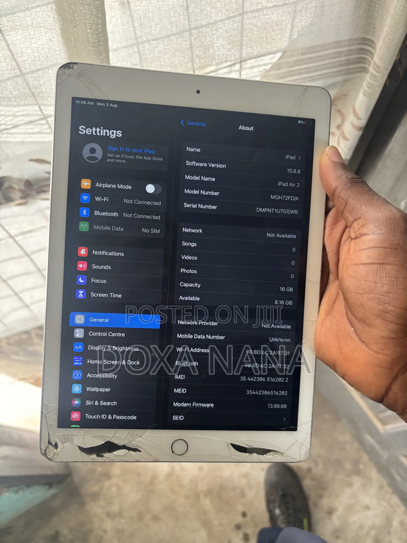 Apple iPad Air 2 16 GB Silver