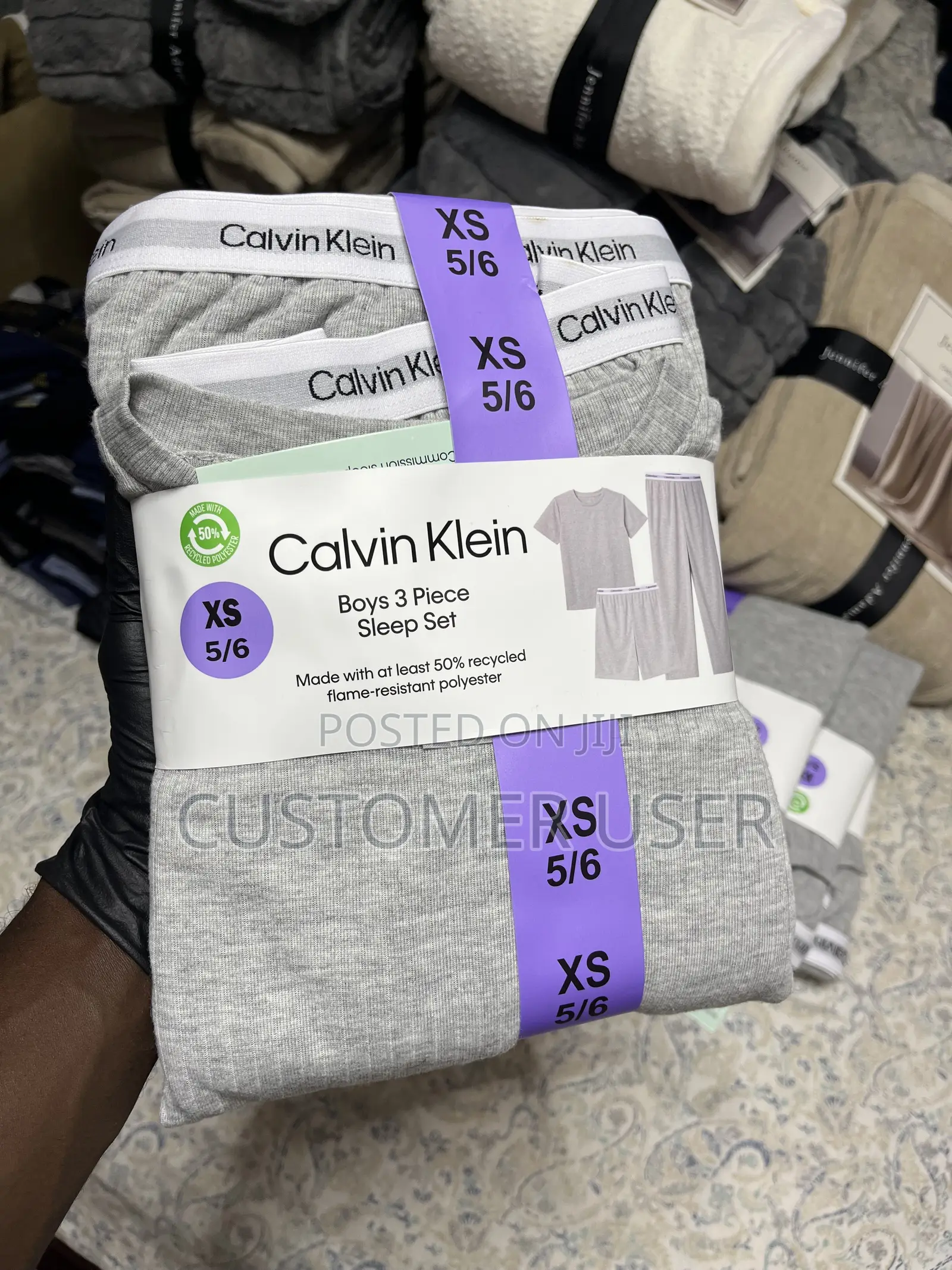 Calvin Klein 3Pcs Unisex Night Wear Sleep Set XS