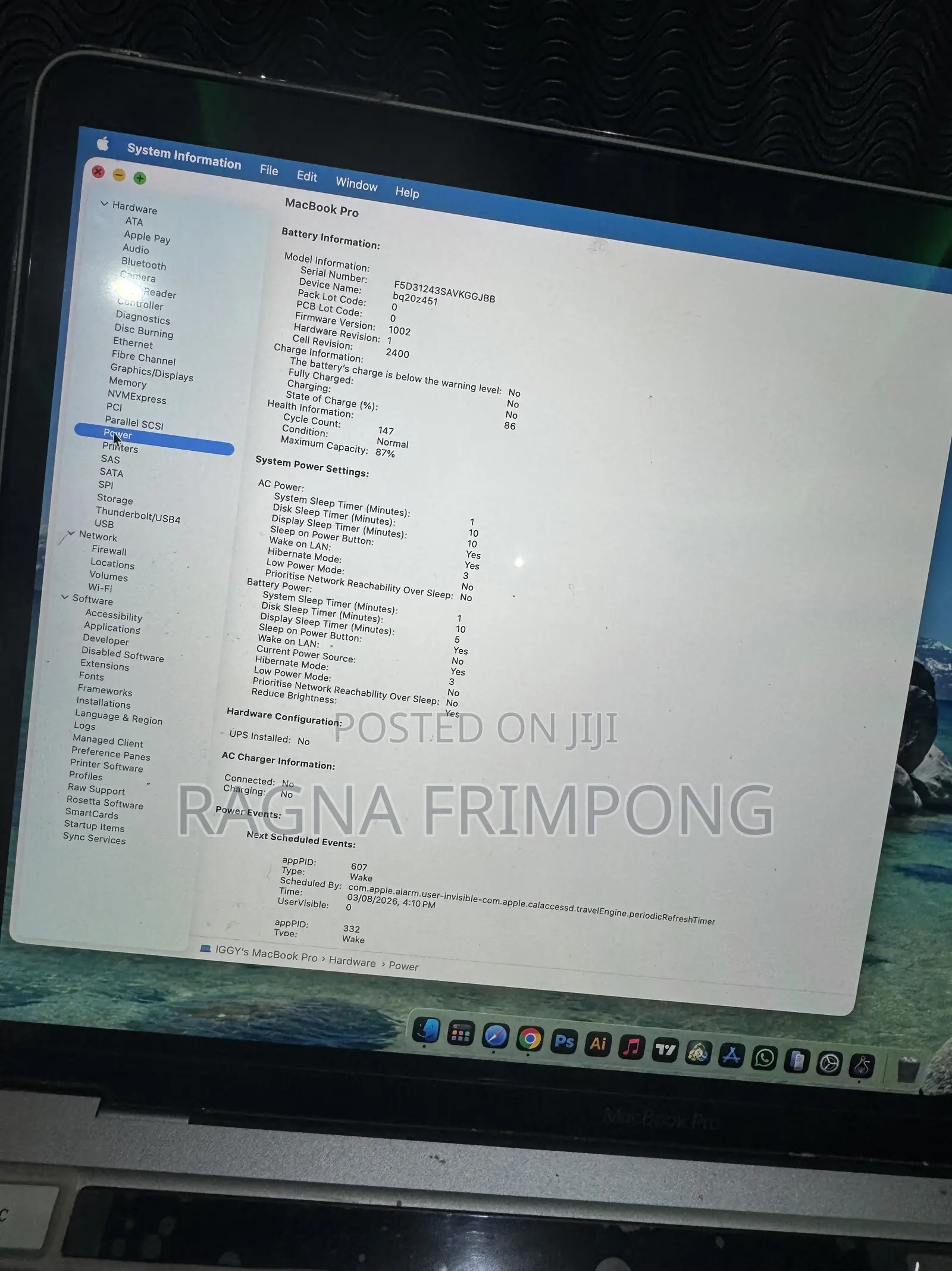 Laptop Apple MacBook Pro 2022 M2 8GB Apple M2 SSD 256GB