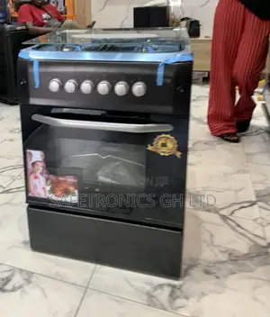 Newly Virtual Black Ferre 60×60 Cm 2 Gas + 2 Electric Dual-Fuel Cooker