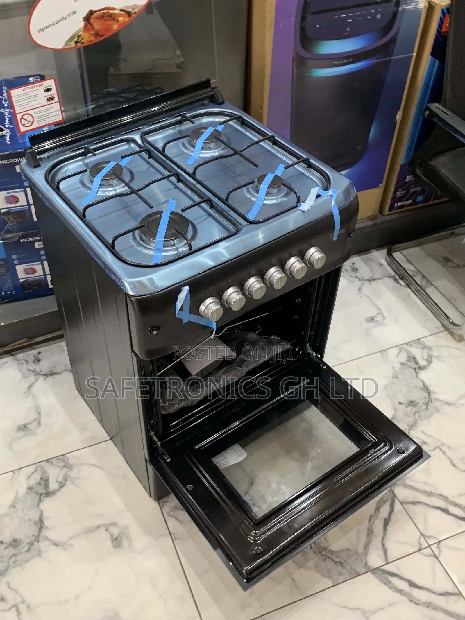 Energy Sufficient Ferre 60X60 4 Burner Gas Cooker, Auto Ignition